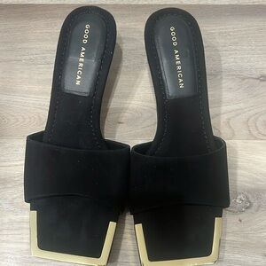 Good American heels size 7 with dust bag